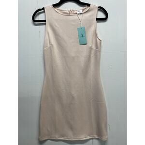 Wilholl Women's Dress Size Small New With Tags Cream Peach Soft Zipper Back